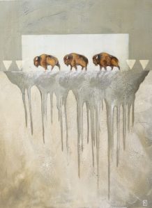 Sur la plaine poussiéreuse, nos sabots lourds élancent nos corps au delà des hommes. La terre est silencieuse mais sous nos pas, le sol résonnent de nos chants de liberté.